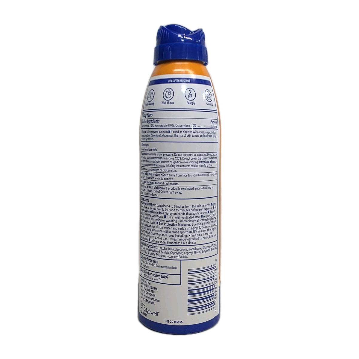 Sunscreen Spray SPF 30 - 2 Pack, Water-Resistant Sun Protection