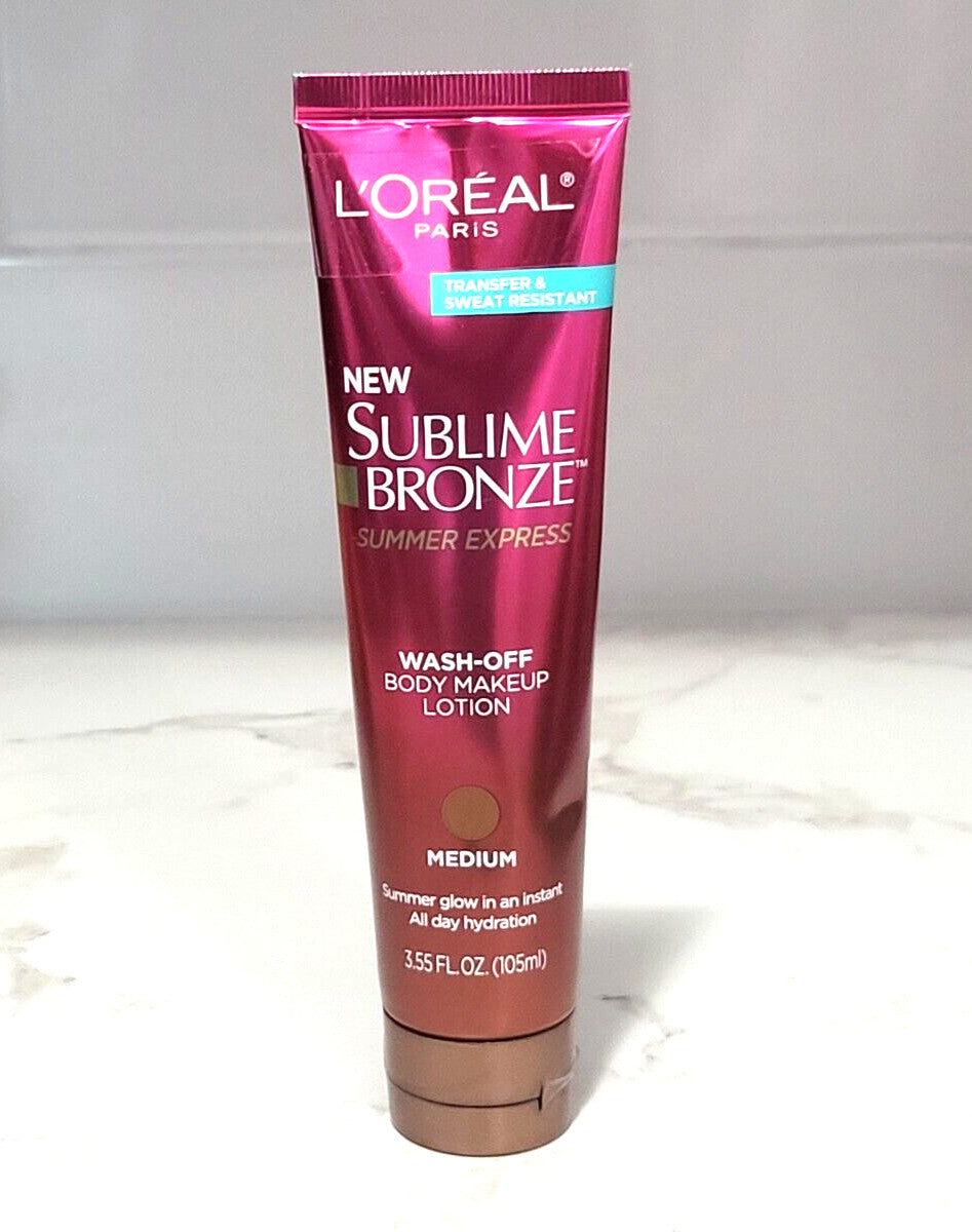 L'Oreal Sublime Bronze Body Bronzer Lotion Medium - Instant Tan, 3.55 oz