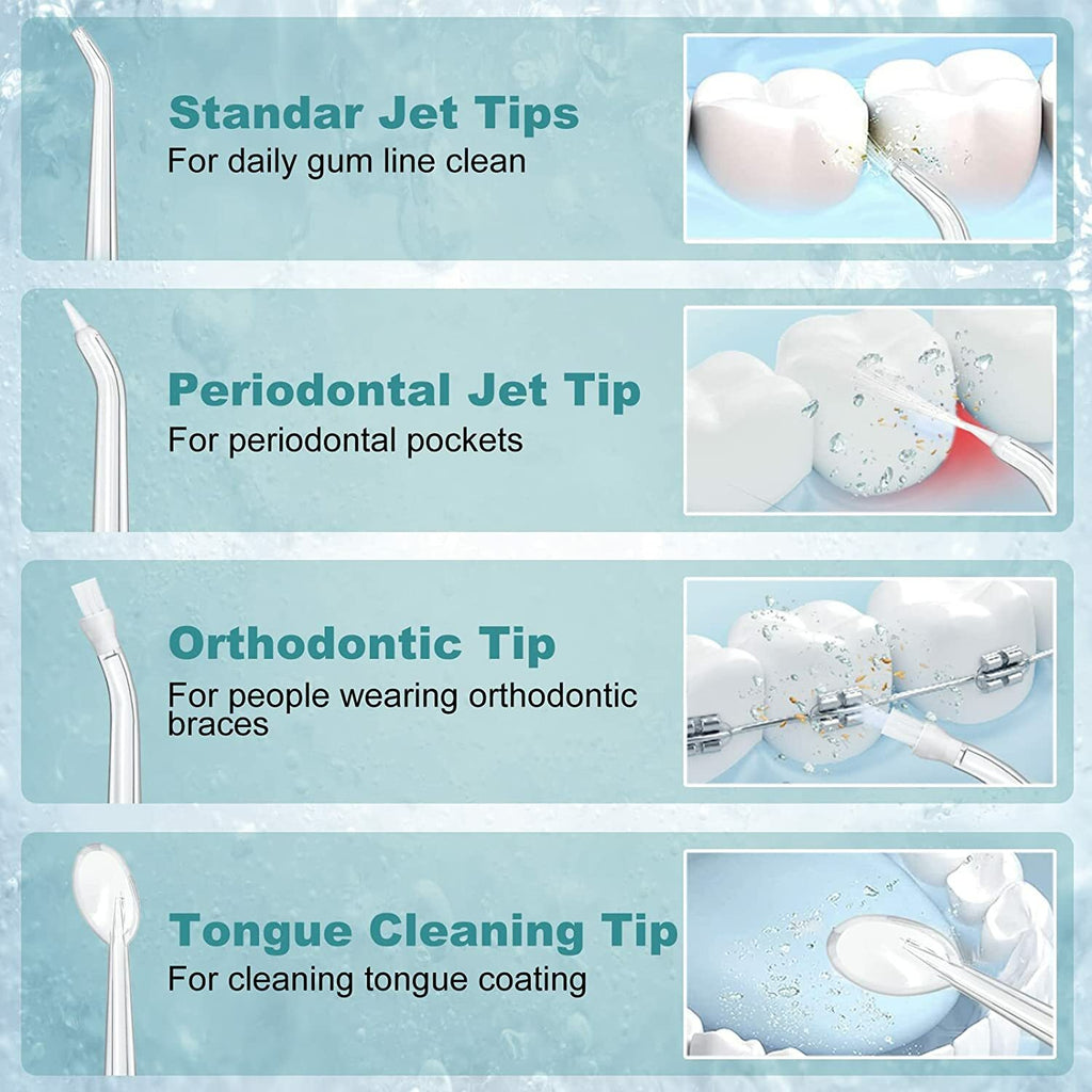 Cordless Water Dental Flosser for Travel Rechargeable Oral Irrigator