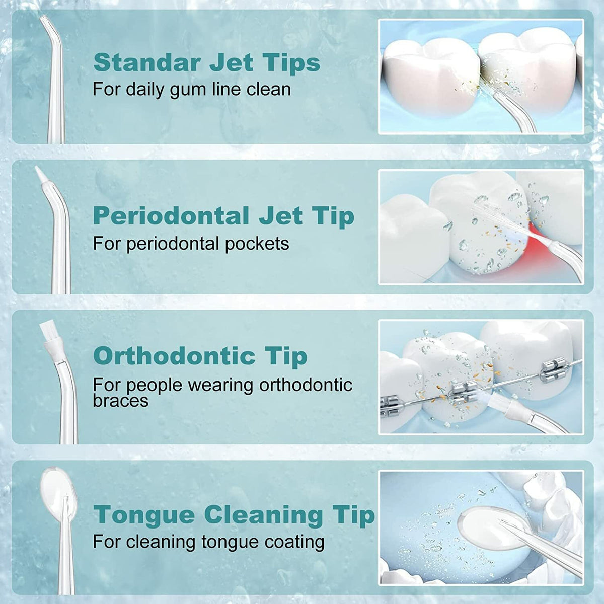 Cordless Water Dental Flosser for Travel Rechargeable Oral Irrigator
