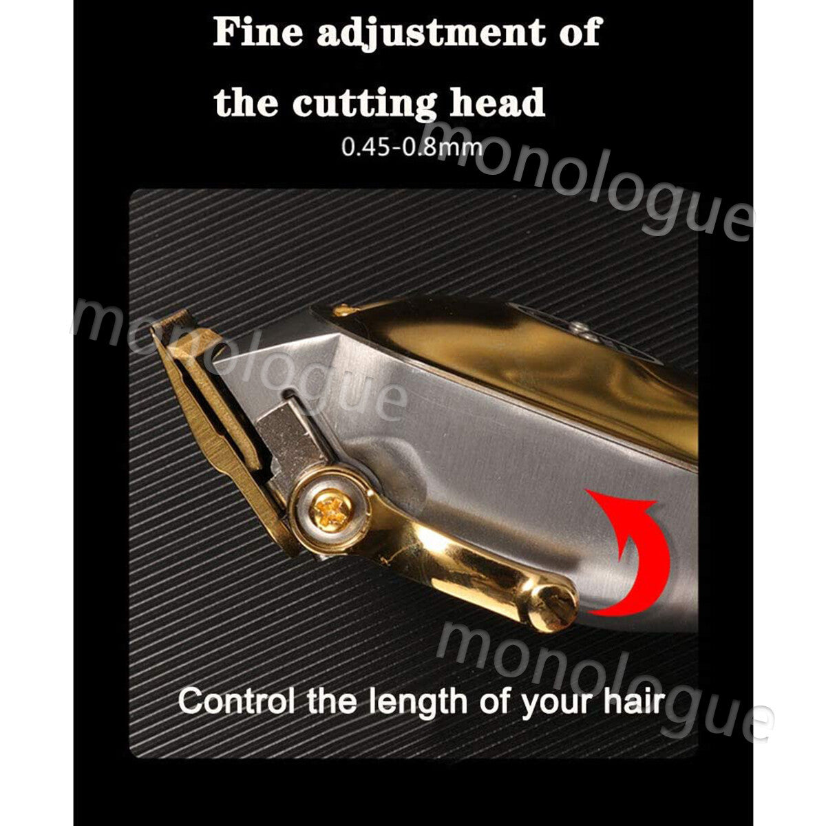 Professional Cordless Hair Clippers Trimmer for Beard & Hair Cutting - All Metal Body