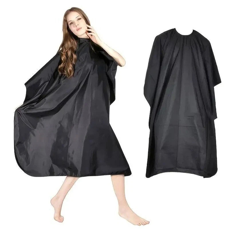 2 Pack Hair Cutting Capes for Salon & Barber Use - Adjustable Neck, Black