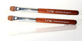 Manicure & Pedicure French Brush Set - Size #16 Red Wood Handle, Pack of 2