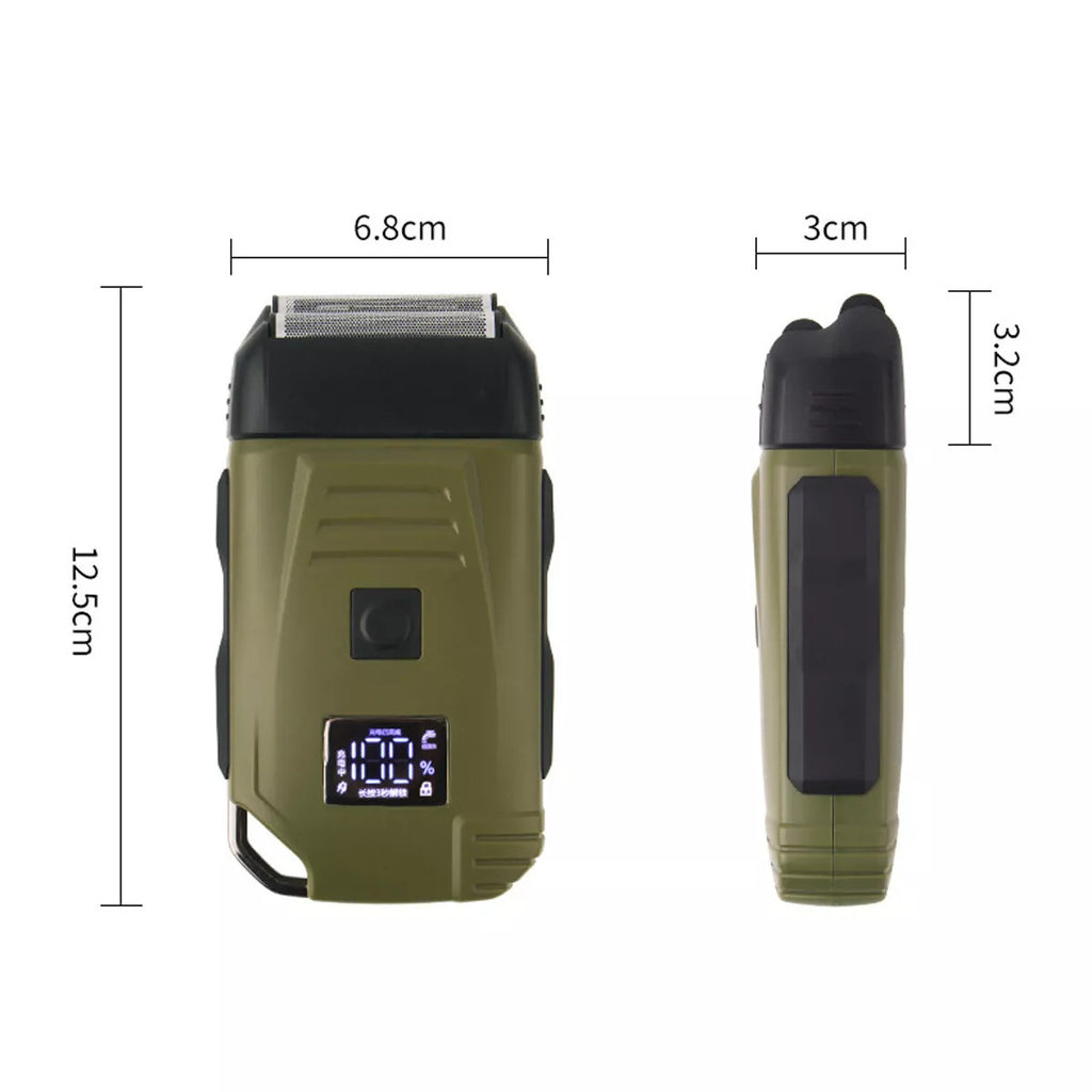 Men's Rechargeable Waterproof Electric Shaver Trimmer with LED Display