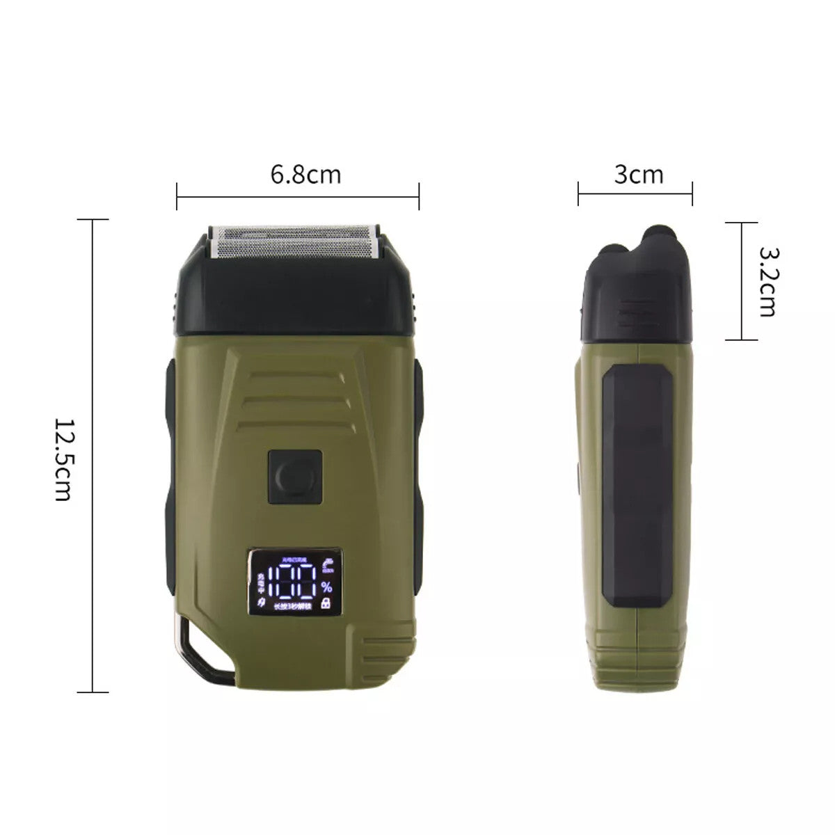 Men's Rechargeable Waterproof Electric Shaver Trimmer with LED Display
