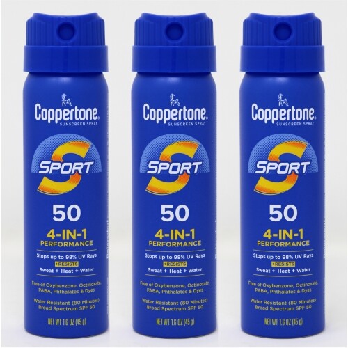 SPF 50 Sunscreen Spray Travel Pack - Water-Resistant, Broad Spectrum Protection