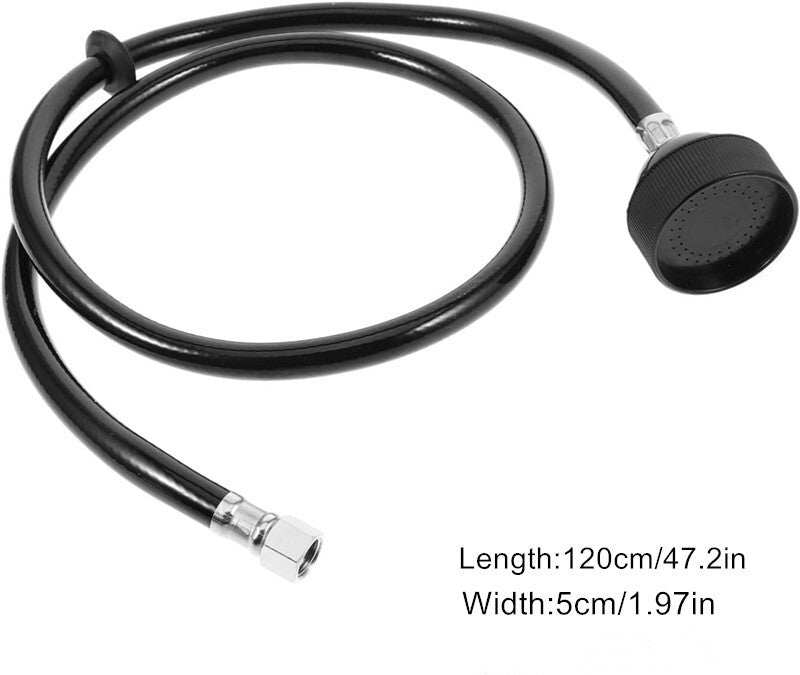 Salon Shampoo Faucet Sprayer Head with 120cm Rubber Hose - Professional Spa Equipment