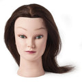 Human Hair Cosmetology Manikin Head 18-20 Inch for Hair Coloring & Styling