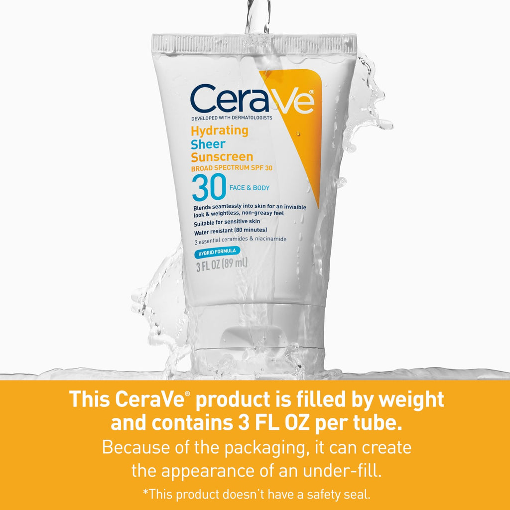 Hydrating Broad Spectrum SPF 30 Sunscreen for Face & Body - Water-Resistant, Non-Greasy