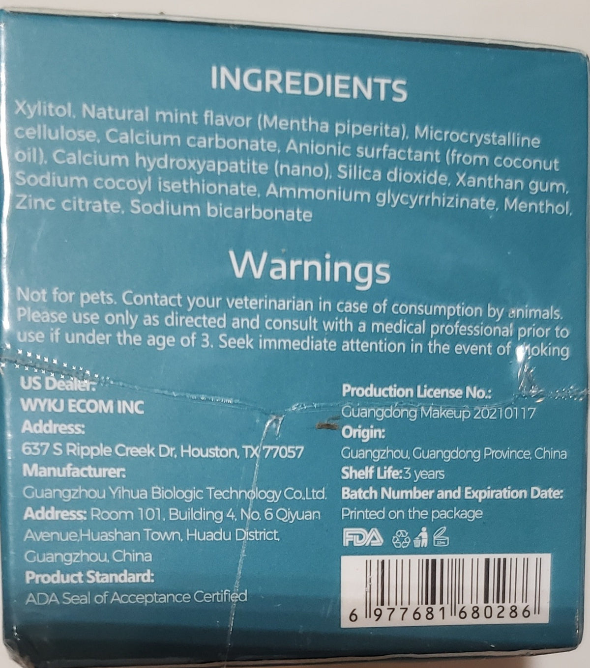 Hydroxyapatite Toothpaste Tablets - 8% Natural Oral Care