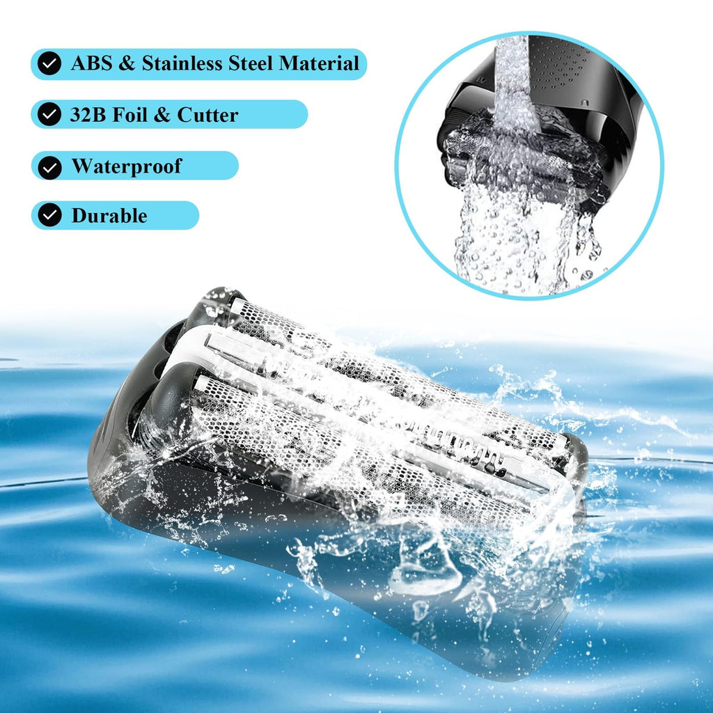 Replacement Shaver Head for Braun Series 3 Electric Razor - Foil & Cutter Kit