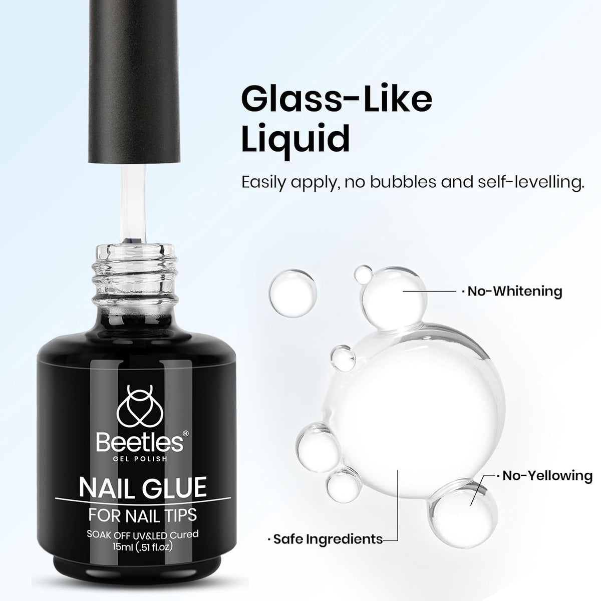 9 in 1 Nail Glue for False Nails, Rhinestones & Nail Tips - Super Strong