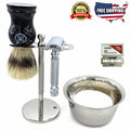 Men's Double Edge Safety Razor Shaving Gift Set - 5 Piece Wet Shave Kit