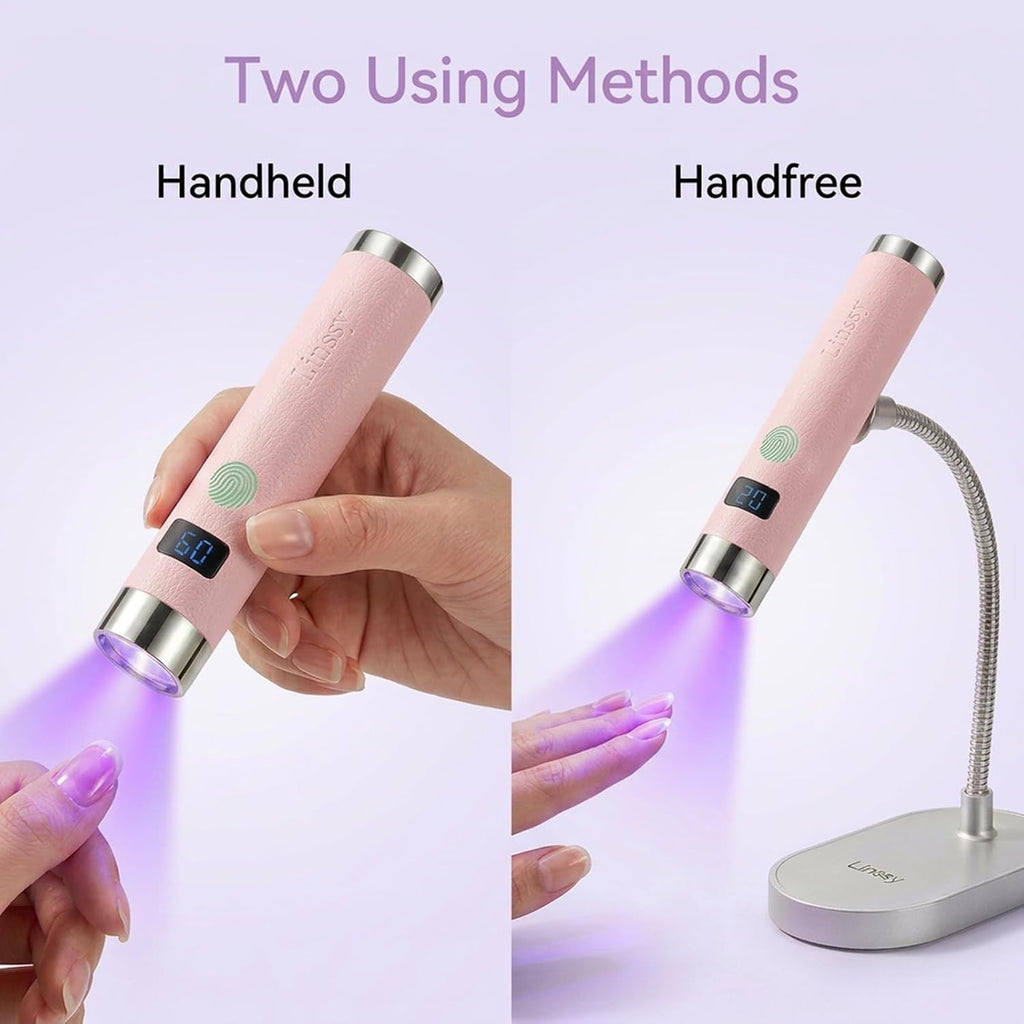 Mini UV LED Nail Lamp with Auto Sensor & Magnetic Stand for Gel Nails