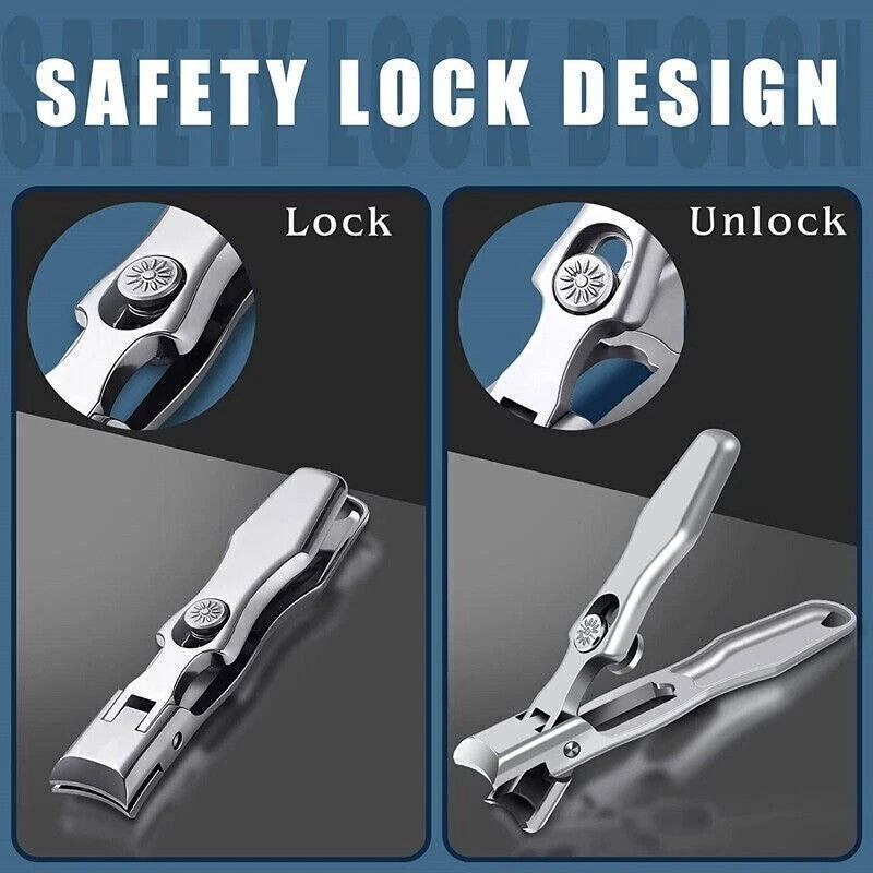 Stainless Steel Nail Clipper Set for Men Women - Ultra Sharp & Durable