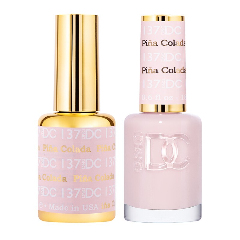 UV Gel Nail Polish & Lacquer Duo - Pina Colada #137, Long-Lasting, 0.6 Fl Oz
