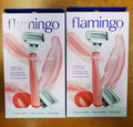Women’s 5-Blade Razor Set with Handle, Refills & Shower Holder - Flamingo