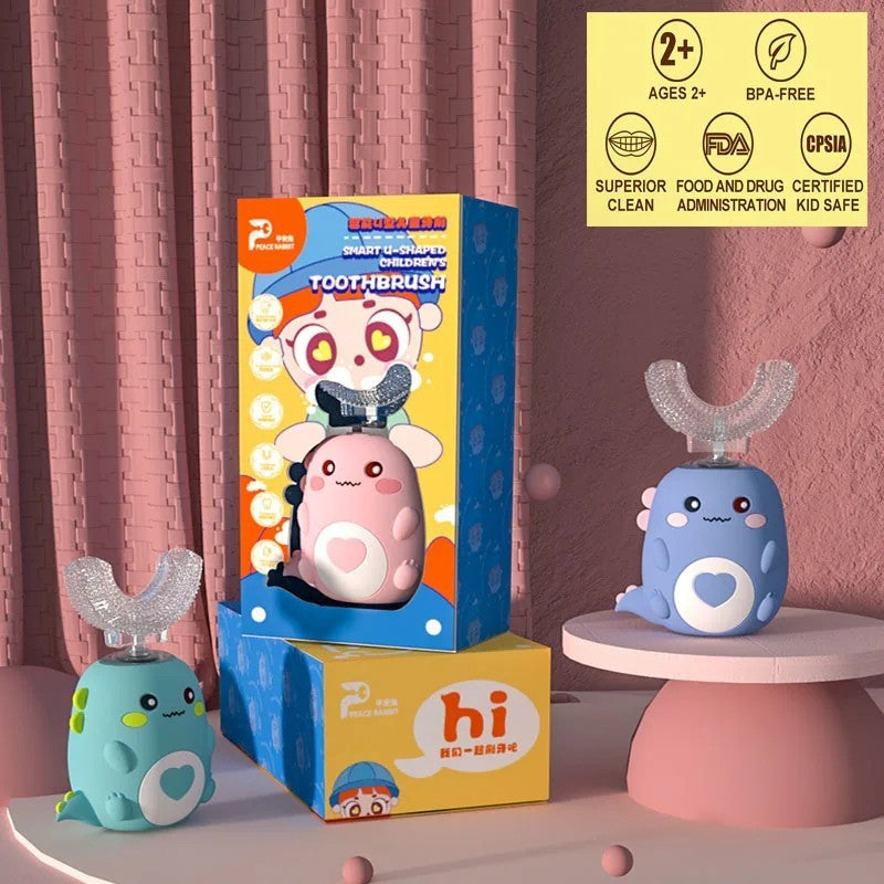 Children's U-Shaped Electric Toothbrush for Kids 360° Silicone & 2-6 Years