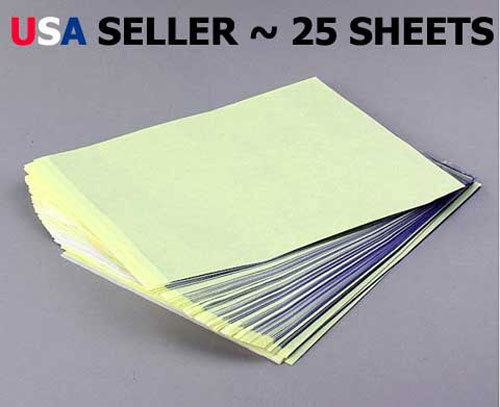 Stencil Transfer Paper 25 Sheets 8.5 x 11 High Quality Carbon Paper for Stenciling