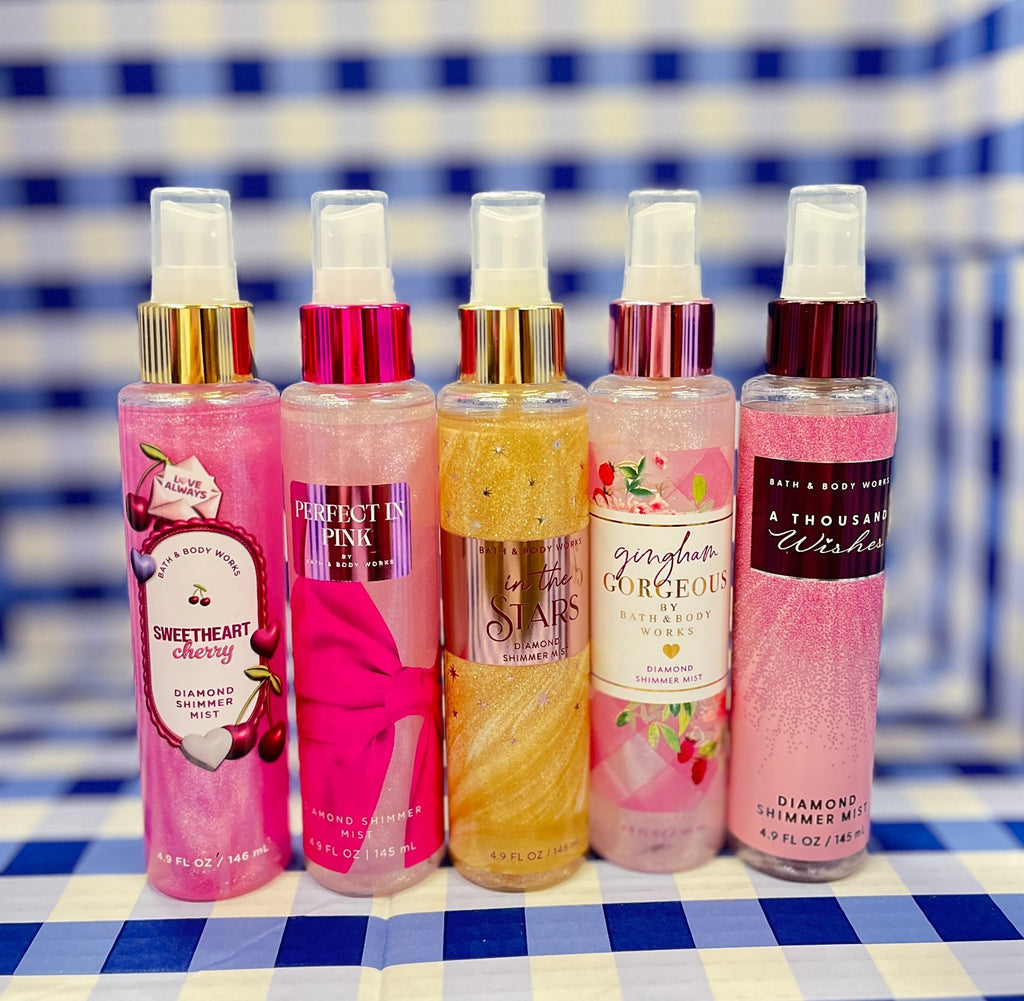 Bath & Body Works Diamond Shimmer Mist 5 Pack - Assorted Fragrances 4.9 Fl Oz