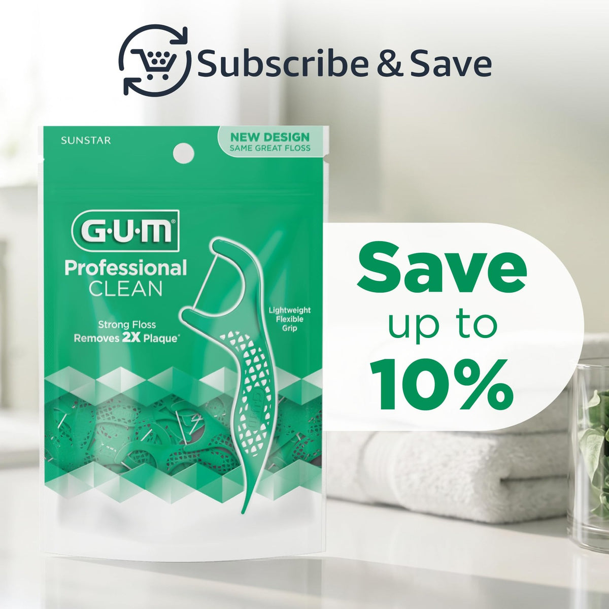 Dental Floss Picks with Mint Flavored Waxed Floss - 150 Feet, Green