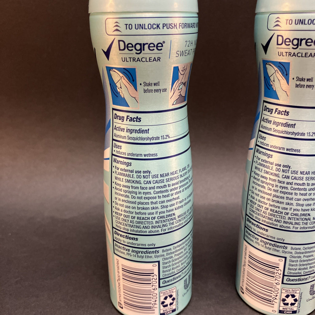 4-Pack Deodorant Spray Set - Pure Clean Fresh Scent, Long-Lasting Protection