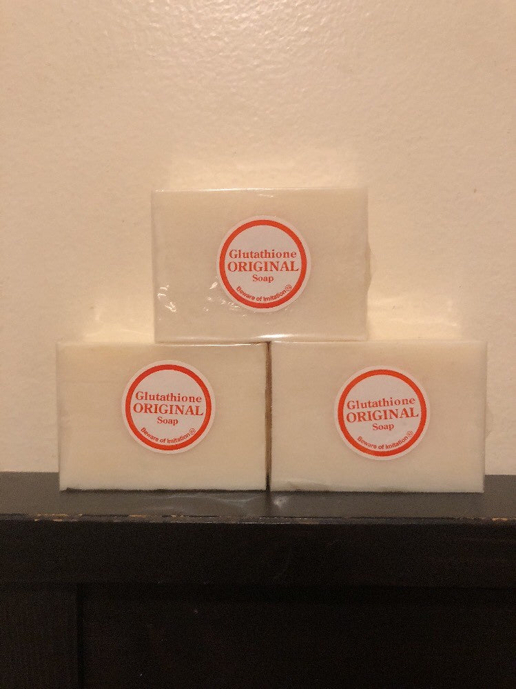 Organic Glutathione Skin Whitening Soap Bars - Set of 3 for Brightening & Lightening