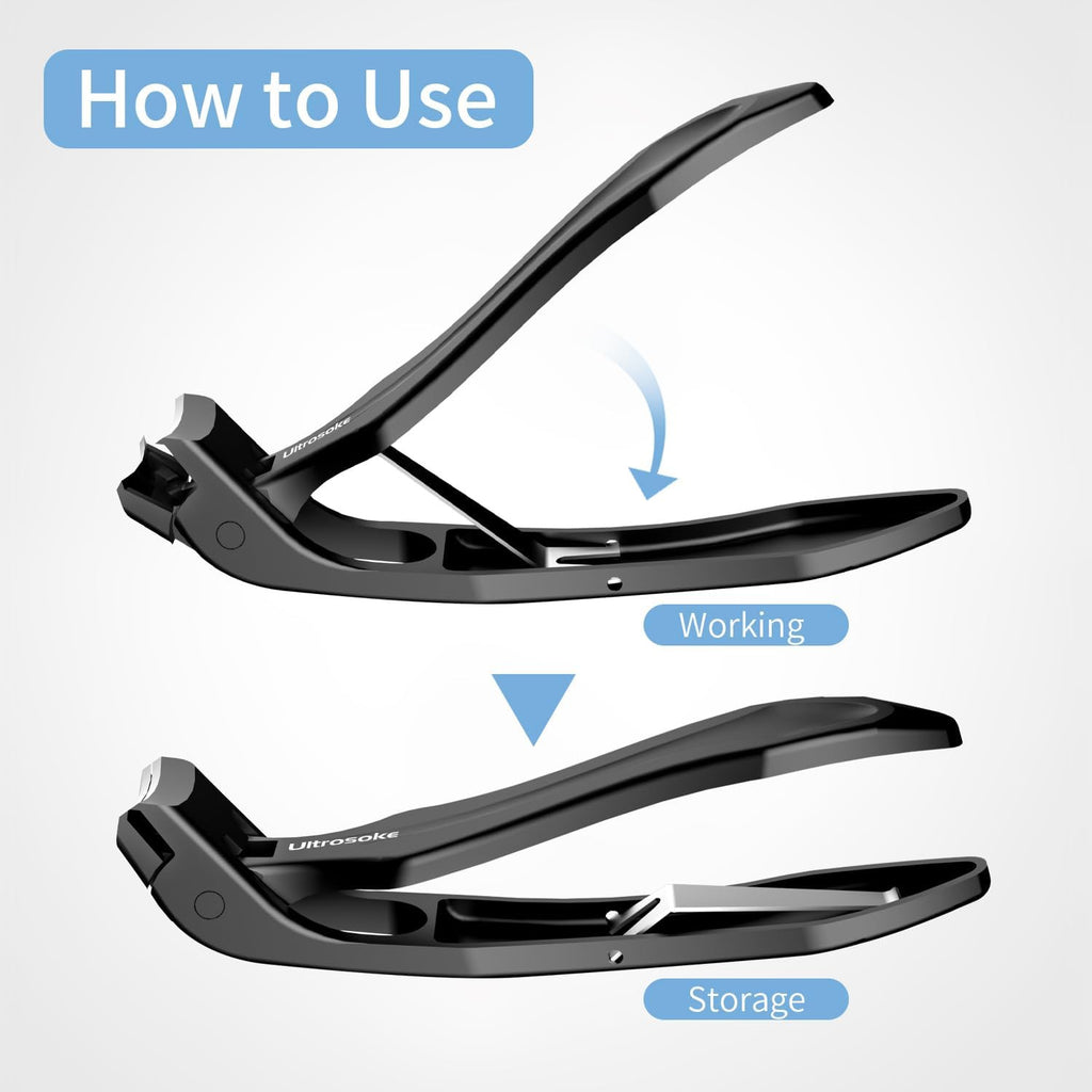 Toenail Clippers for Seniors Men - Long Handle Angled Toe Nail Cutter