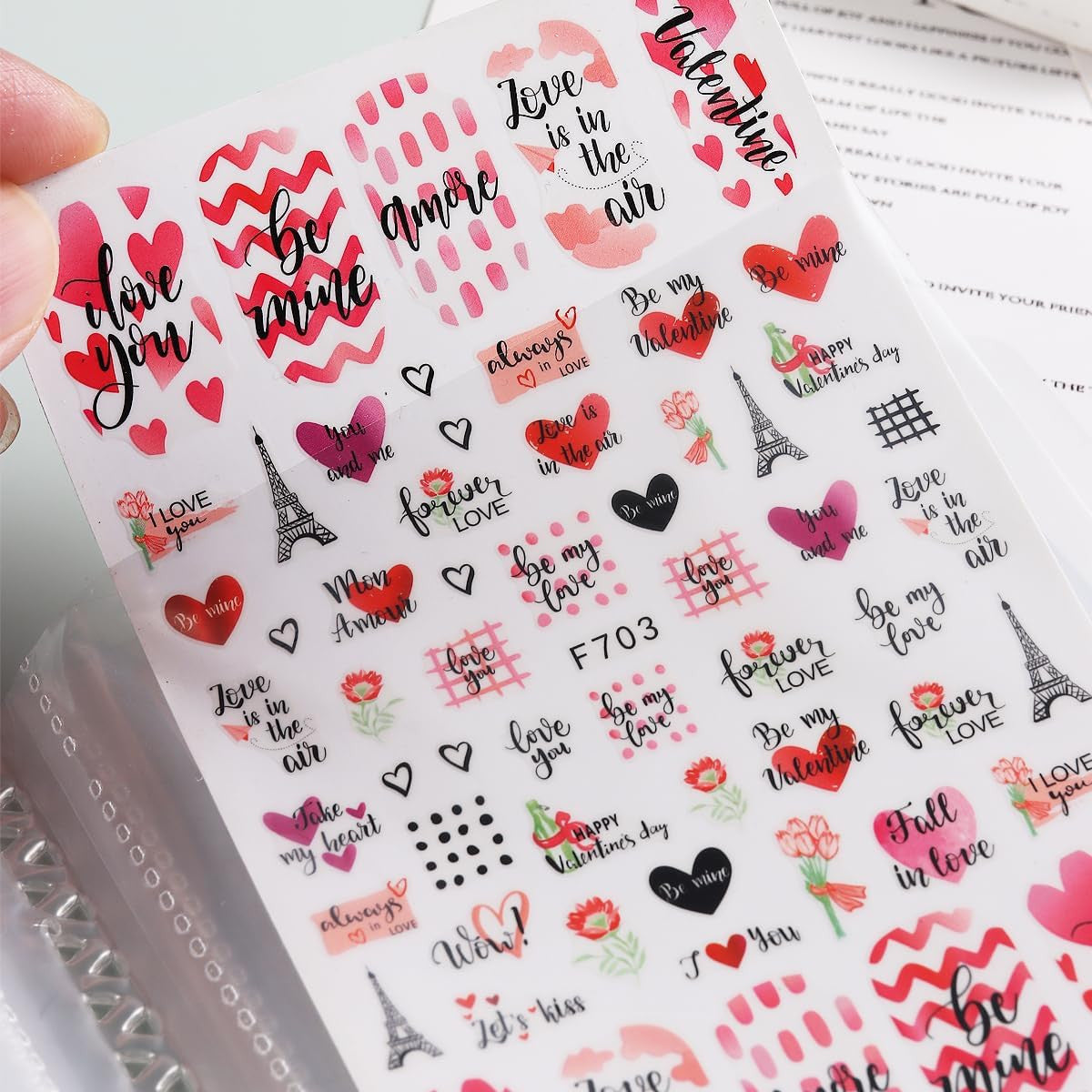 Nail Sticker Organizer Book - 40 Slots Water Decal Storage Case for Nail Art