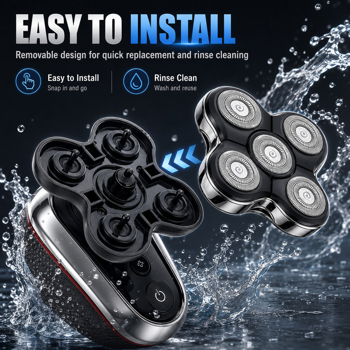 Shaver Replacement Heads for Remington BOSS XR7120/XR7100/XR1600/RX7 - Easy Install