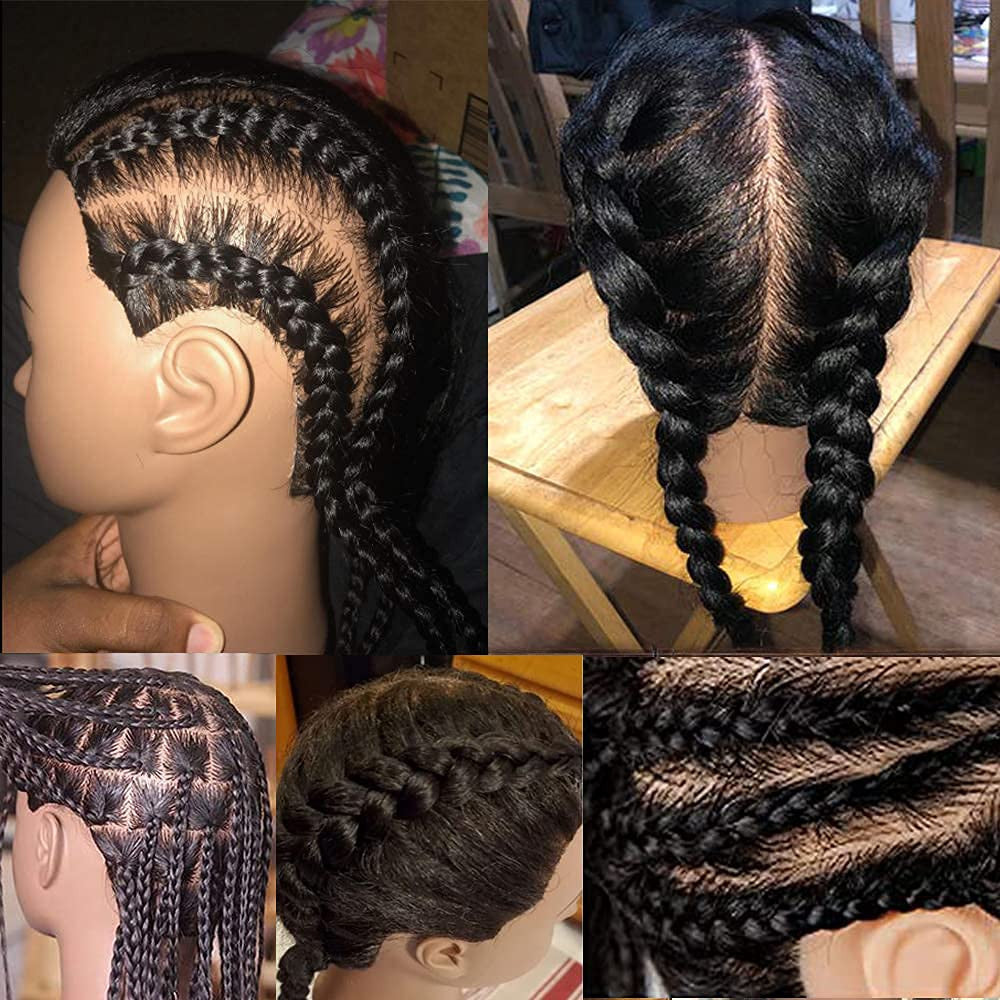 Mannequin Head with Real Human Hair for Hairdressing Practice and Styling