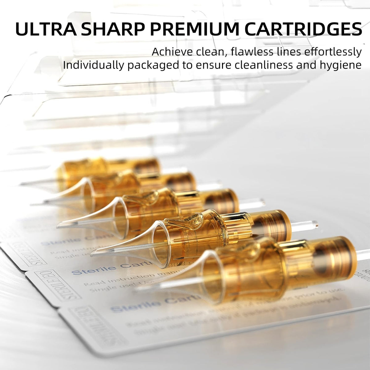 Tattoo Needles 50 Pack Mixed Cartridges #12 5RL 7RL 9RL 11RL Hollowyn