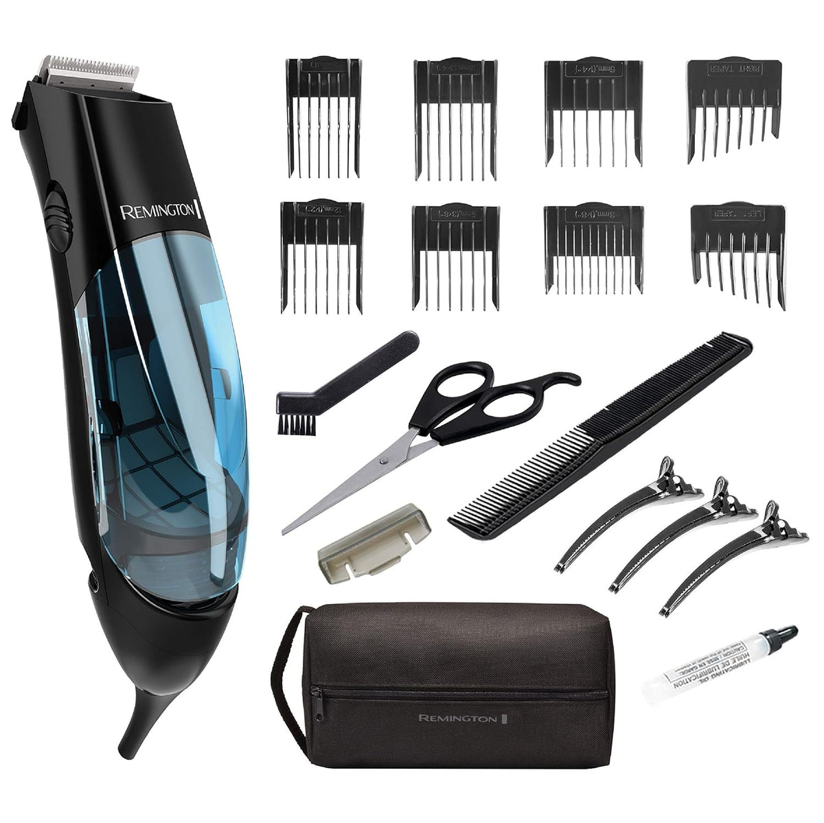 Vacuum Haircut Kit for Men - Hair Clippers & Beard Trimmer with Removable Chamber