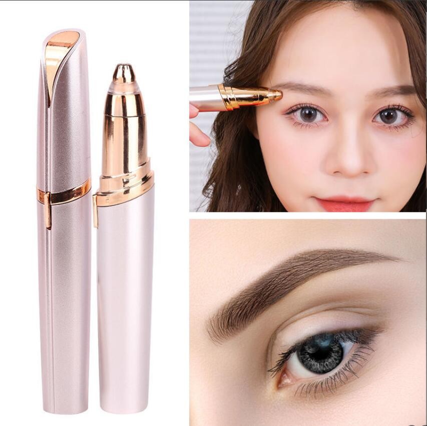 Electric Eyebrow Trimmer Women Facial Hair Remover Compact Battery Operated