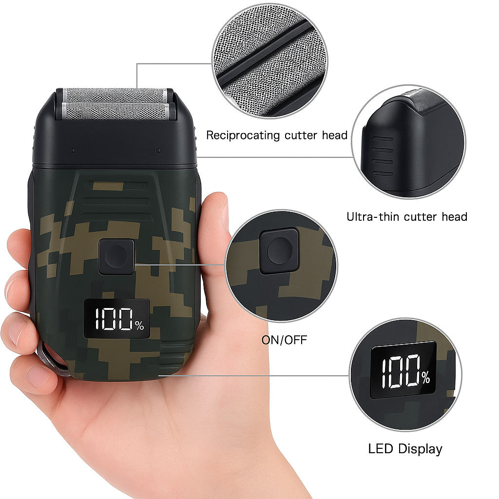 Men's USB Rechargeable Electric Shaver Trimmer Razor for Hair and Beard