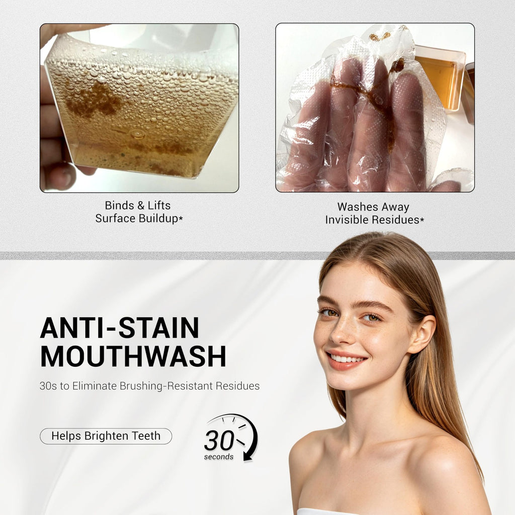 Anti-Stain Whitening Mouthwash Alcohol-Free Deep Clean with Fresh Ocean Mint