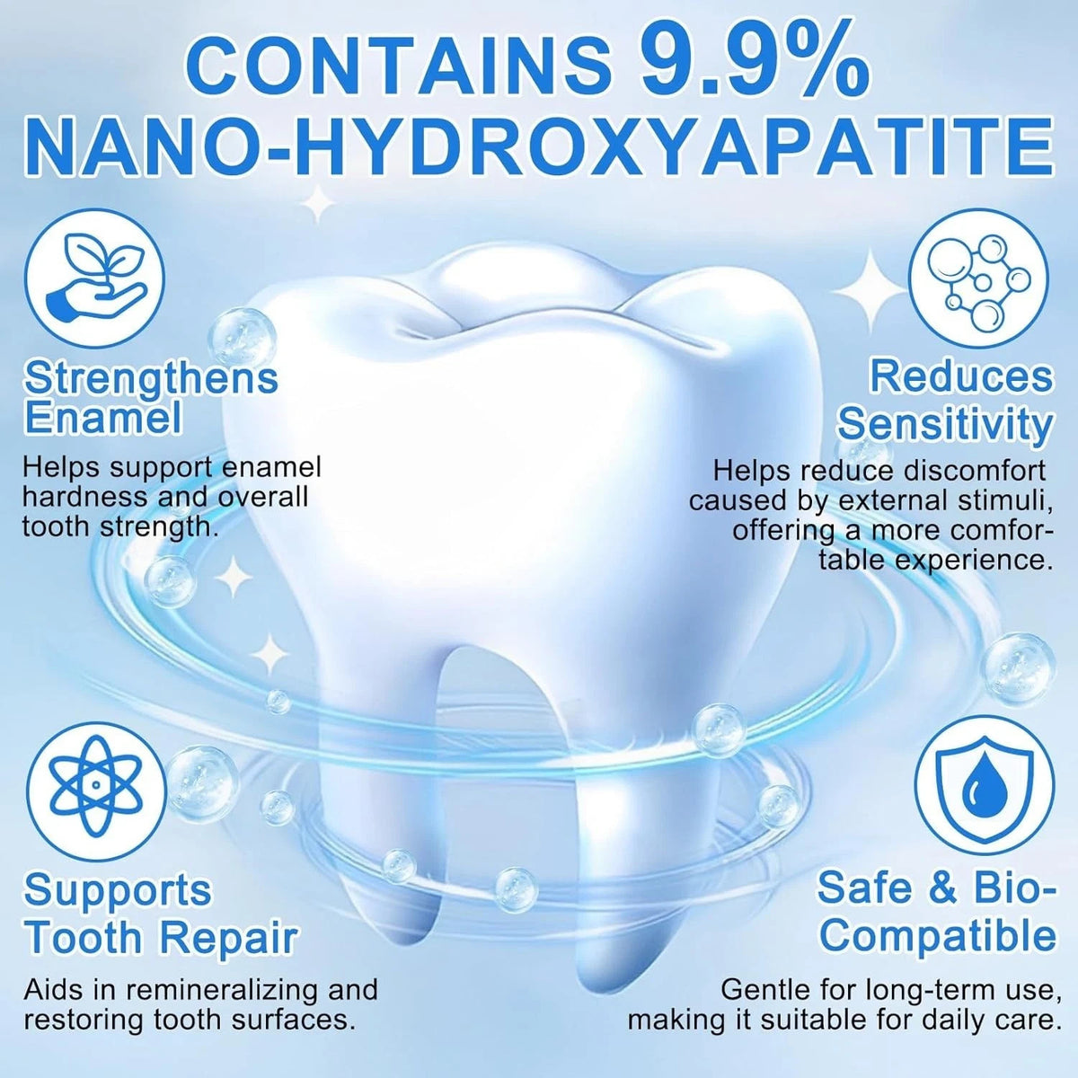 Nano Hydroxyapatite Toothpaste for Enamel Repair & Sensitivity Relief - 4.23 Oz