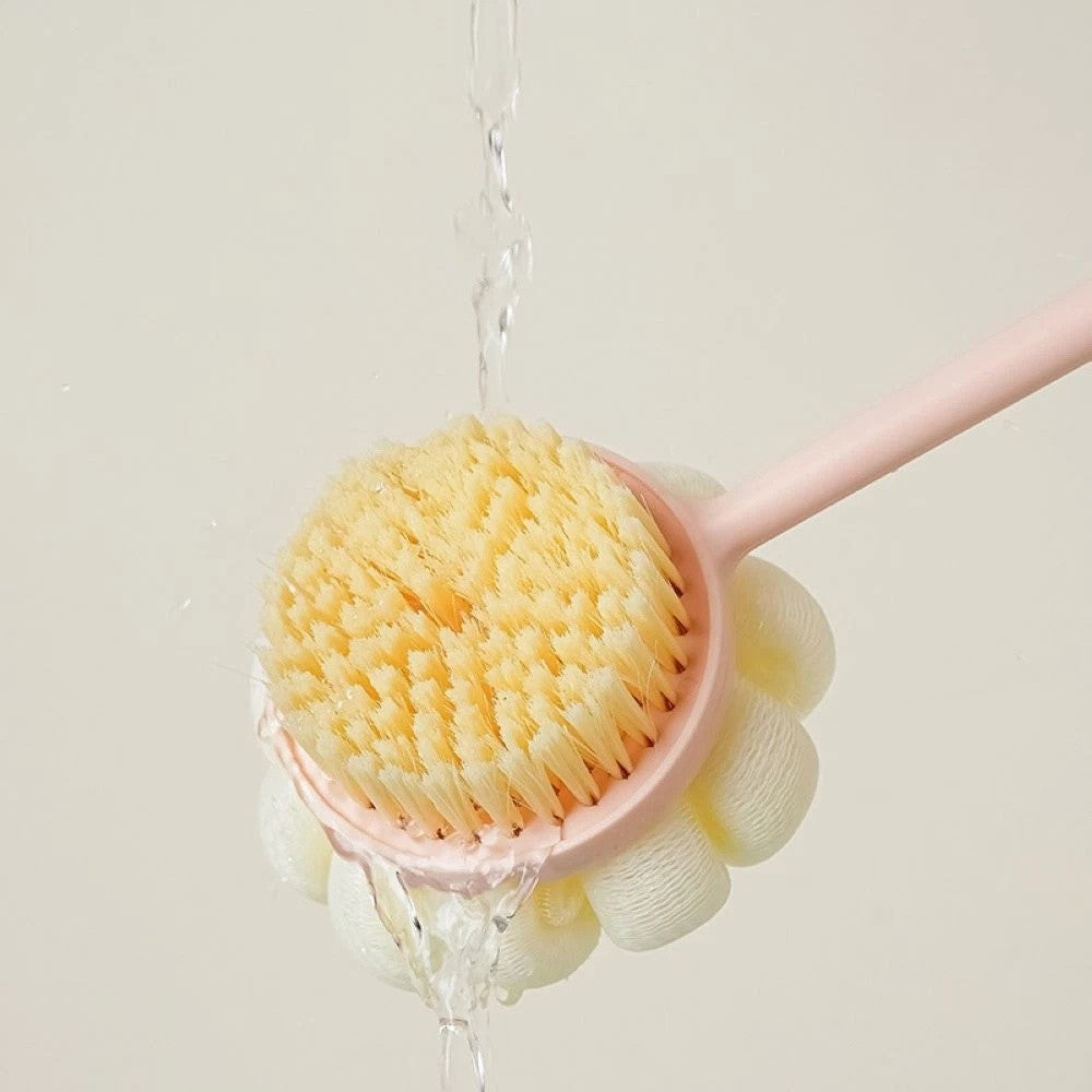 Long Handle Bath Body Brush Set for Exfoliating & Massage - Soft Bristles