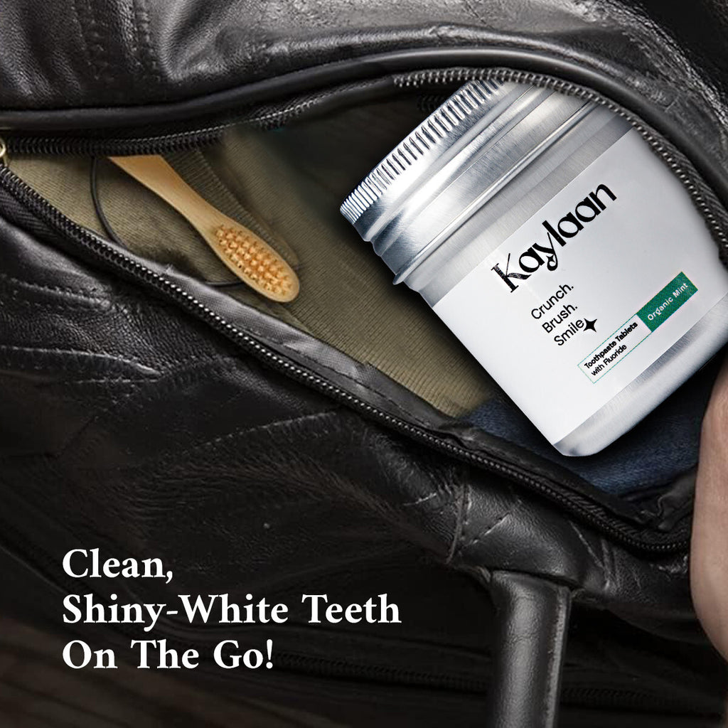 Fluoride Toothpaste Tablets with Mint Flavor - Eco-Friendly, Travel-Ready, 90 Counts