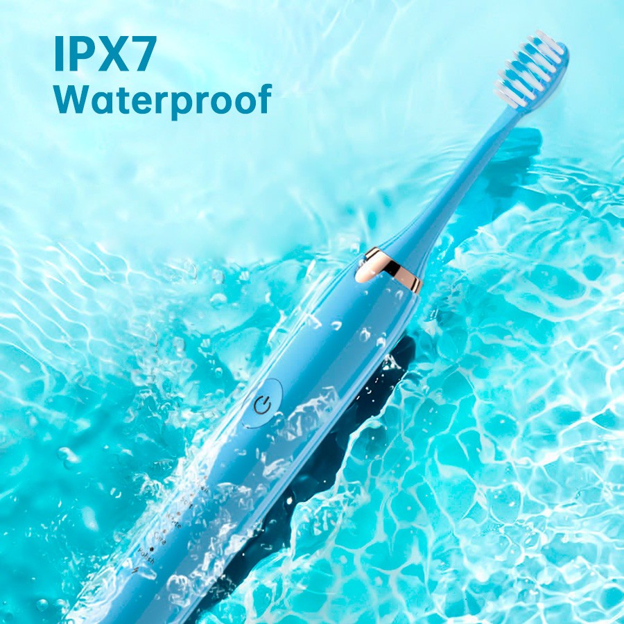 Electric Sonic Toothbrush Rechargeable with 3 Brush Heads & 5 Modes