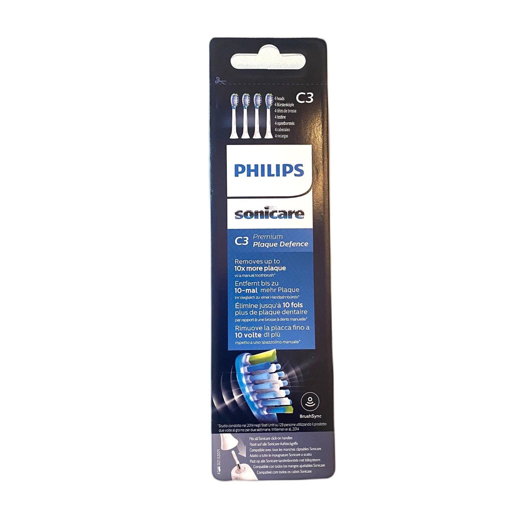 Philips Sonicare 4-Pack Replacement Plaque Defence Brush Heads - White HX9044/17