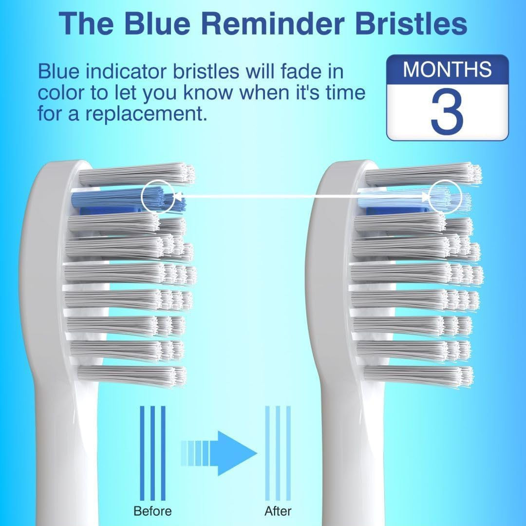 Replacement Brush Heads for Waterpik Sonic-Fusion Toothbrush Set - 3 Pack