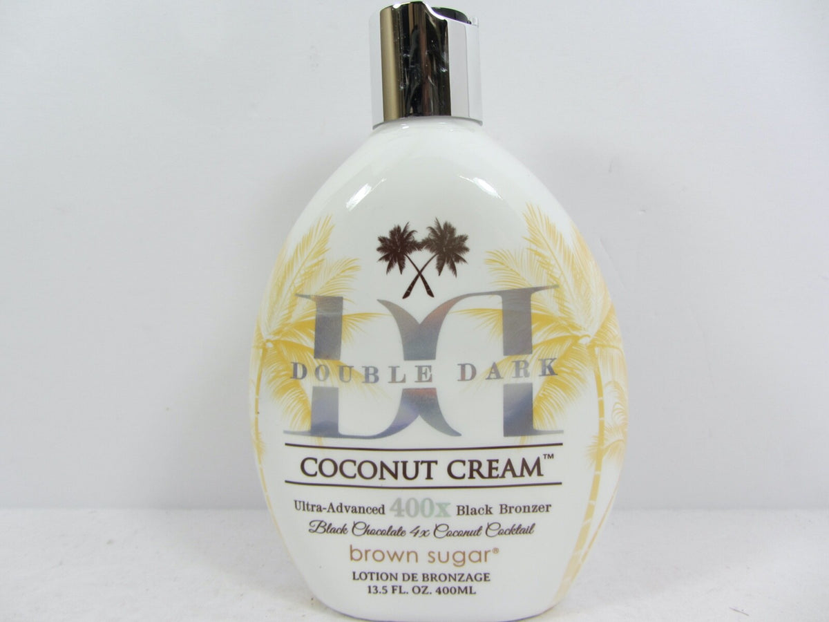 Double Dark Coconut Cream Tanning Lotion 400X Black Bronzer 13.5 oz