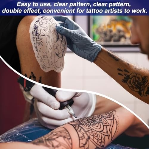 Tattoo Transfer Paper - 50 Sheets 8.25 x 11.75 in for Stencil & DIY Printing