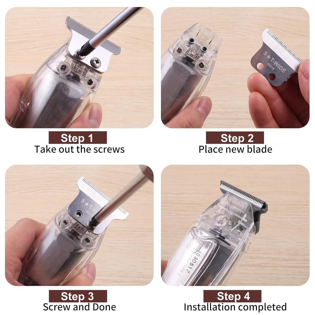 Replacement T-Wide Blade for Wahl Detailer Li & 5 Star Series Trimmers