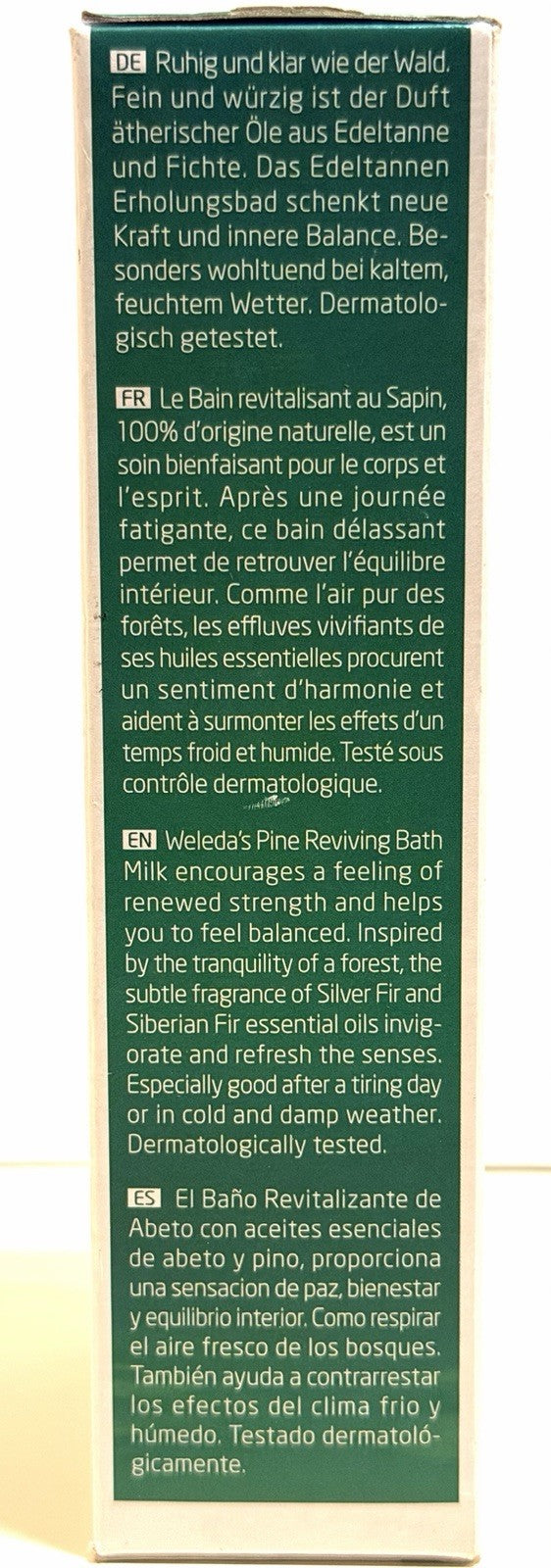 Weleda Pine Reviving Bath Milk Set - Natural Aromatherapy for Relaxation