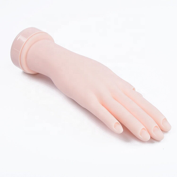 Flexible Nail Art Practice Hand - Reusable Manicure Tips & Practice Tool