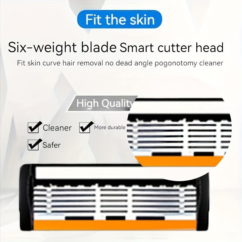 Men's Safety Razor Set with Replaceable Stainless Steel Blades - Multiple Variants