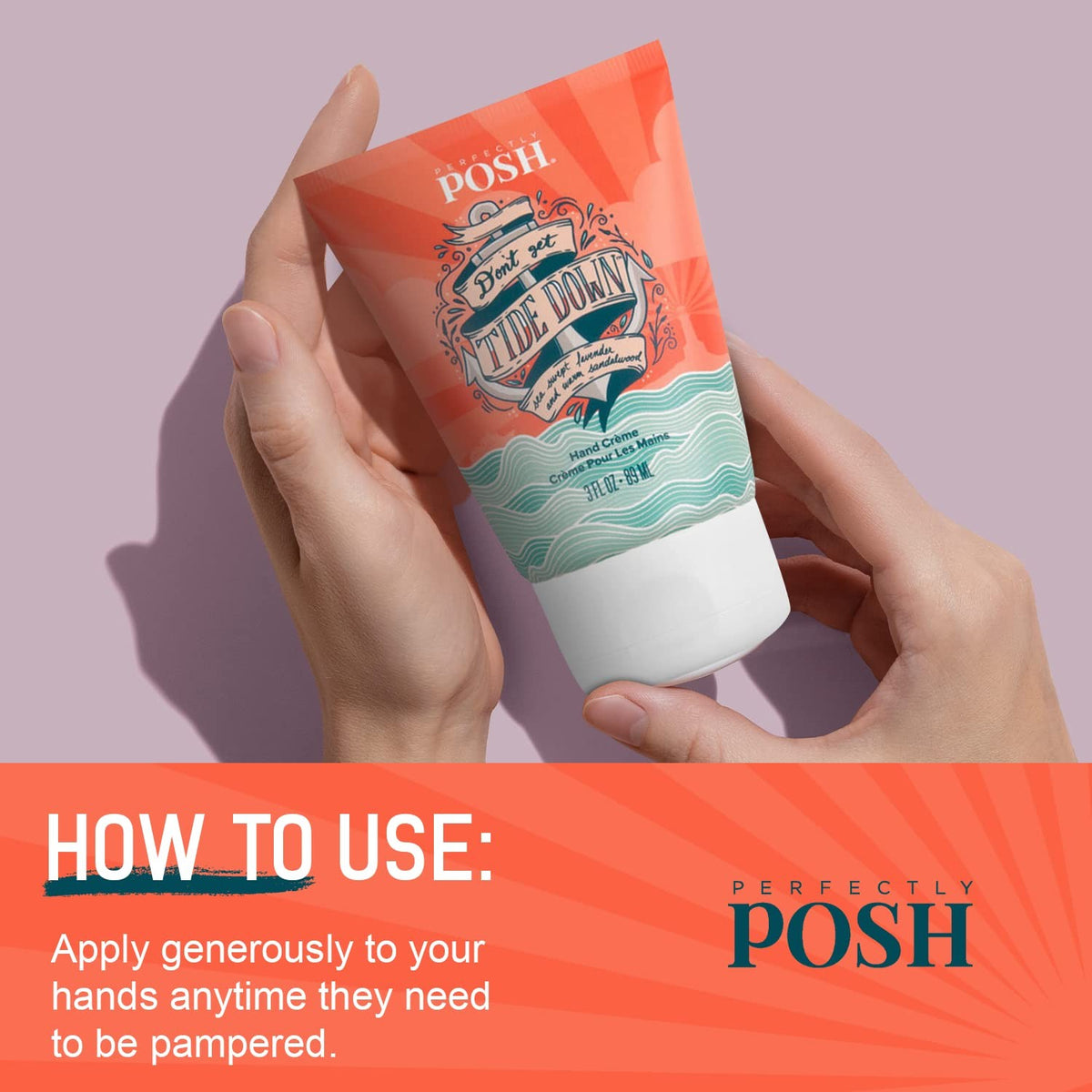 Hand Cream Lotion - Nourishing Moisturizer with Lavender & Sandalwood - 3 fl oz