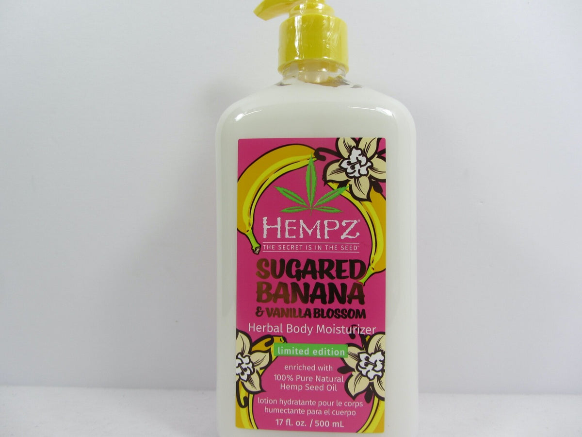 Hempz Sugared Banana & Vanilla Blossom Herbal Body Moisturizer – 17 oz